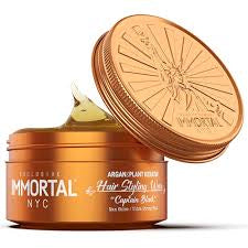 Immortal NYC Captain Black Hair Wax - 8 Out of 9 Holding Ability, Max Shine - All Natural Water-Based Hair Wax for Men