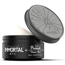Immortal NYC Iconic Men Cream Pomade - Flex Medium/Stong Hold - Low Shine All Natural Water-Based Hair Cream Pomade for Men